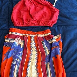 Farm Rio, XS, Multicolor set of  Pants & Blouse